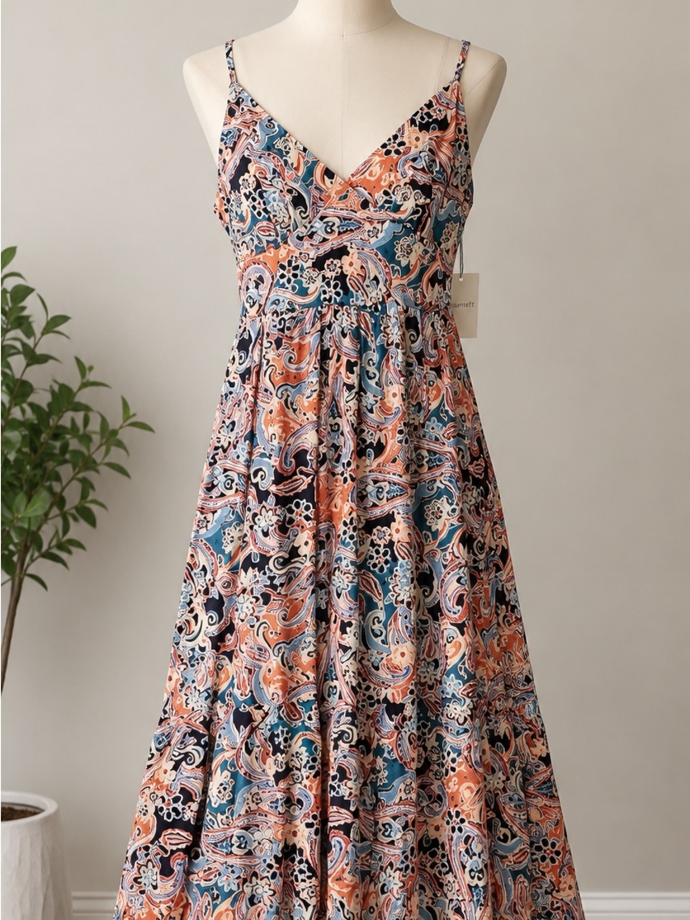 JAPNA Medium Elegant Paisley Print Midi/Maxi Dress